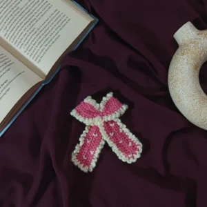 blush bloom hair bow clip