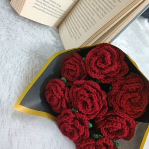 crochet rose bouquet