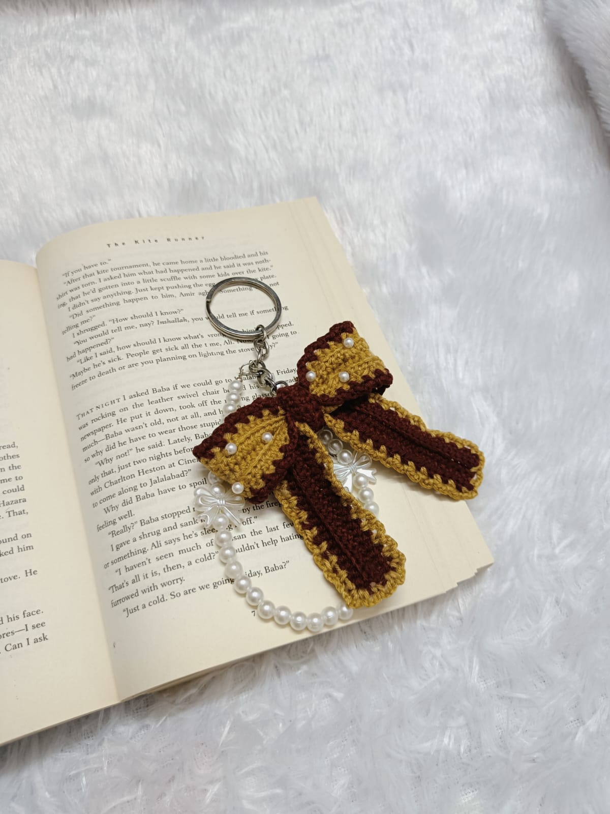crochet bow key chain crochet bow key chain