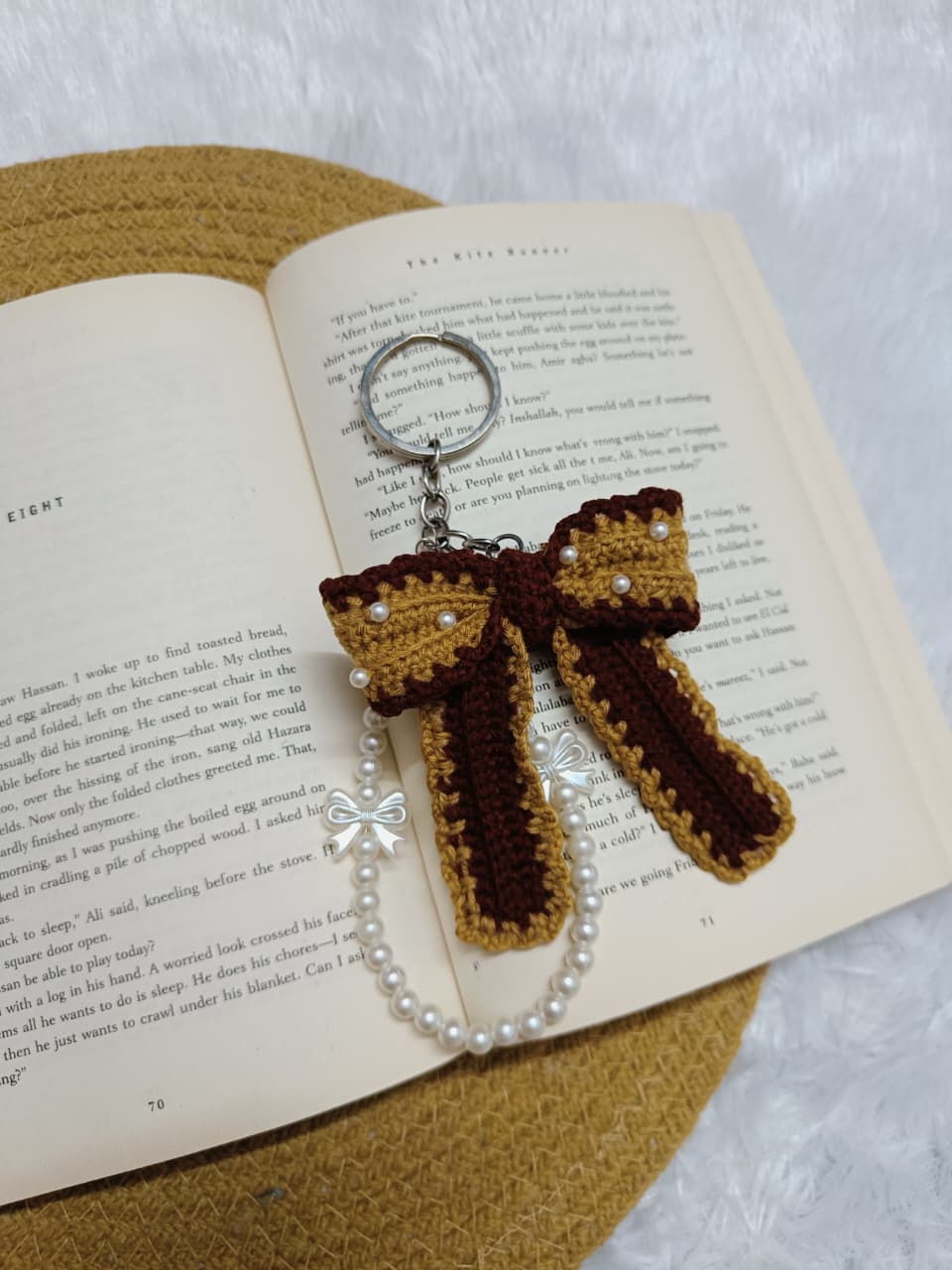 crochet bow key chain crochet bow key chain