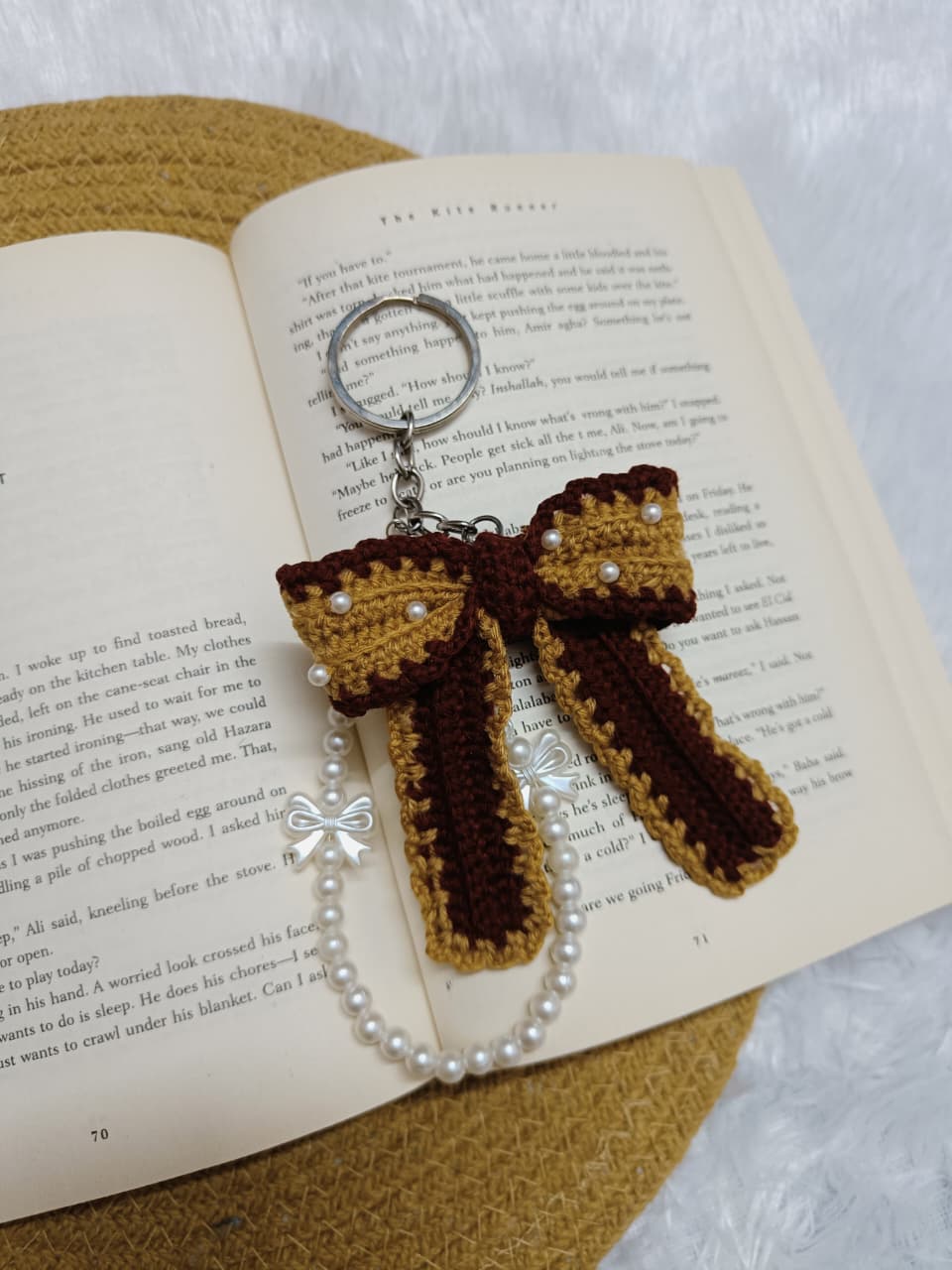 crochet bow key chain crochet bow key chain