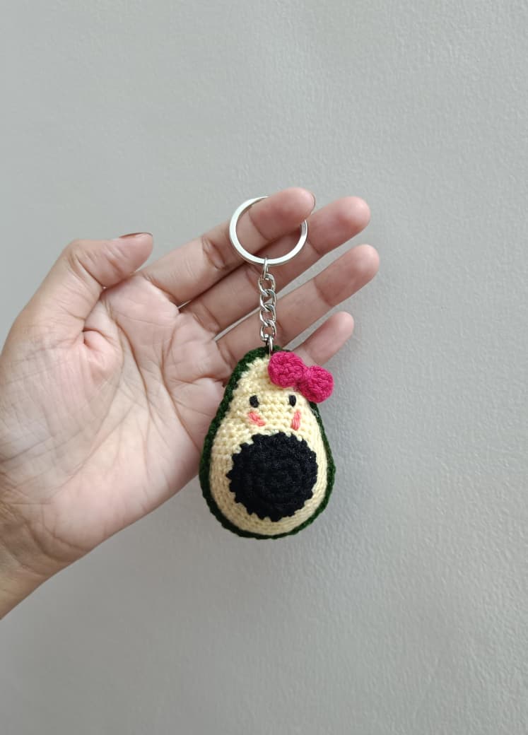 crochet avocado keyring crochet avocado keyring