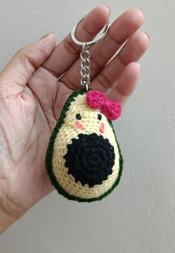 crochet avocado keyring crochet avocado keyring